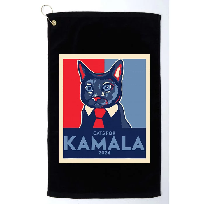 Politically Purrfect Cats For Kamala Harris 2024 President Platinum Collection Golf Towel