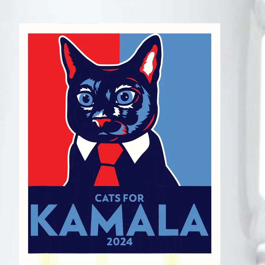 Politically Purrfect Cats For Kamala Harris 2024 President Black Color Changing Mug