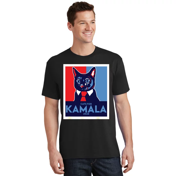 Politically Purrfect Cats For Kamala Harris 2024 President T-Shirt