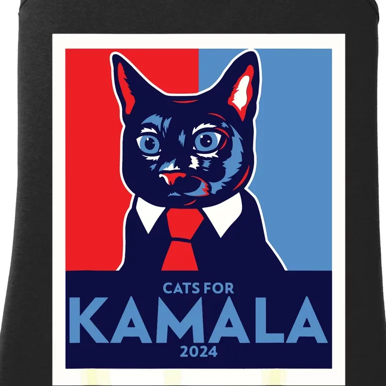 Politically Purrfect Cats For Kamala Harris 2024 President Ladies Essential Tank