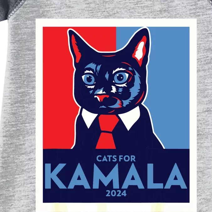 Politically Purrfect Cats For Kamala Harris 2024 President Infant Baby Jersey Bodysuit