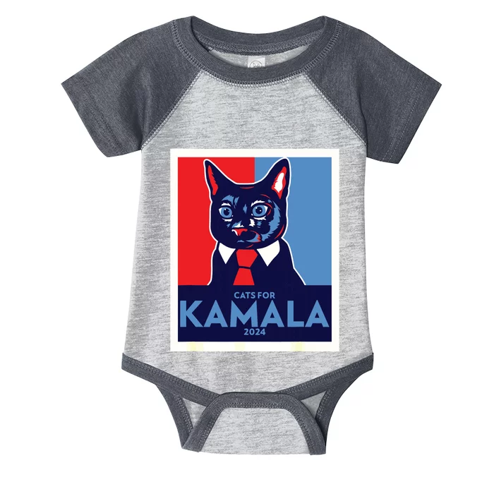 Politically Purrfect Cats For Kamala Harris 2024 President Infant Baby Jersey Bodysuit