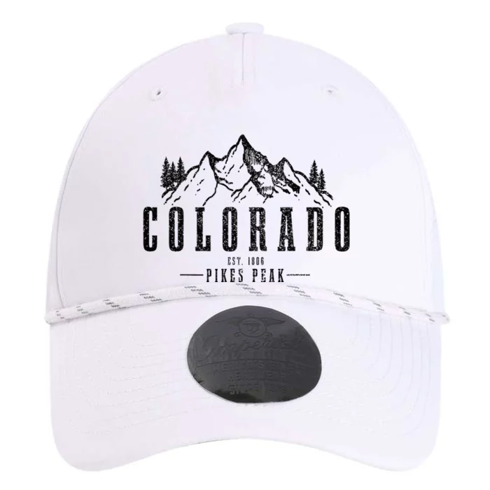 Pikes Peak Colorado Est. 1806 Vintage Mountains Hiking Performance The Dyno Cap