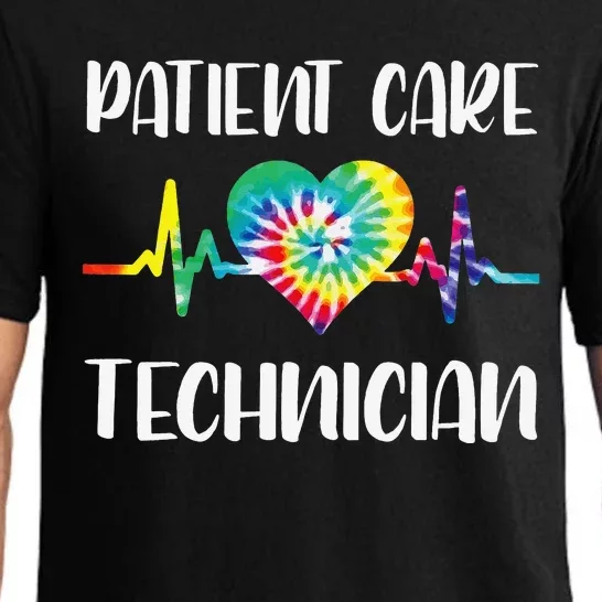 PCT Patient Care Technician Tech Floral Heart Stethoscope Pajama Set