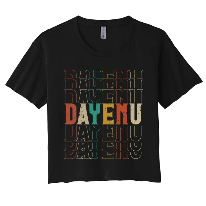 Pesach Passover Dayenu Enough Prayer Seder Jewish Holiday Women's Crop Top Tee