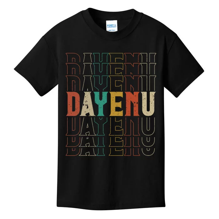 Pesach Passover Dayenu Enough Prayer Seder Jewish Holiday Kids T-Shirt