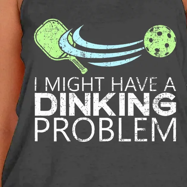 Pickleball Player Dinking Problem Funny Pickleball Women's Knotted Racerback Tank