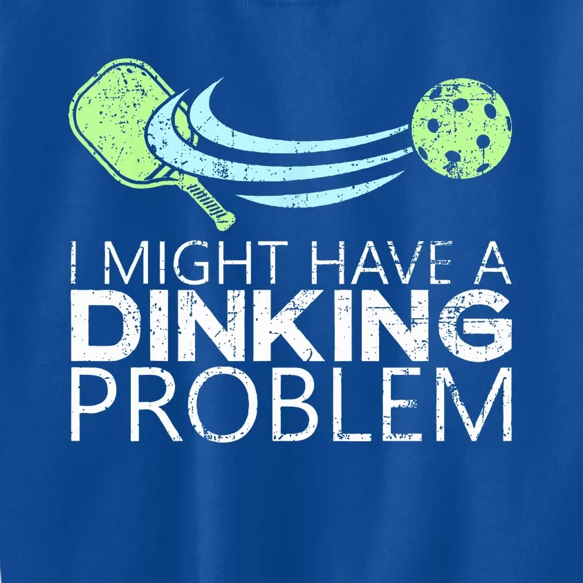 Pickleball Player Dinking Problem Funny Pickleball Kids Sweatshirt