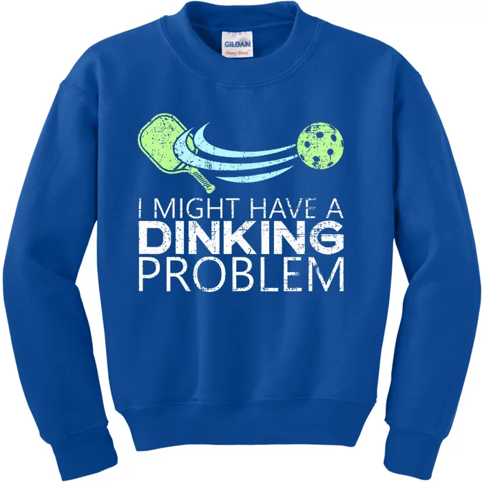 Pickleball Player Dinking Problem Funny Pickleball Kids Sweatshirt