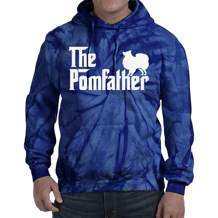 Pomeranian Pomfather Dog Lover Dog Dad Fathers Day Tie Dye Hoodie