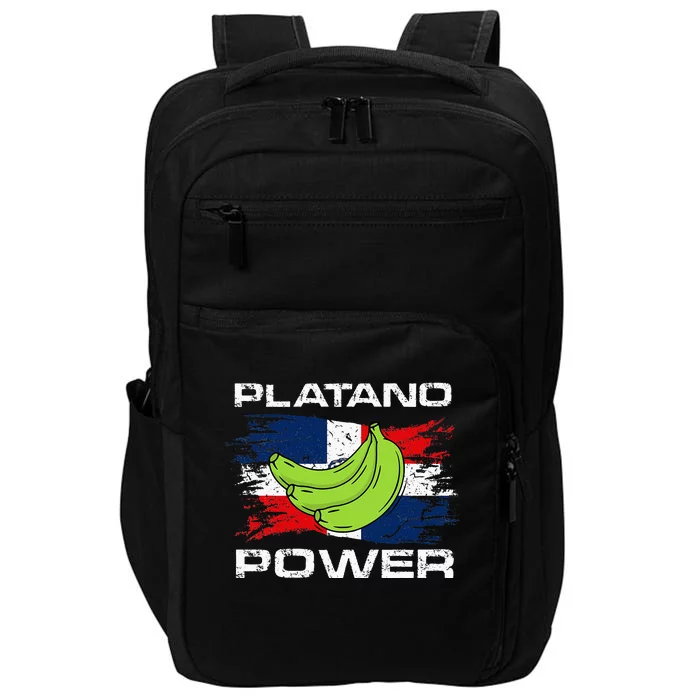 Platano Power Dominican Republic Flag Design Impact Tech Backpack