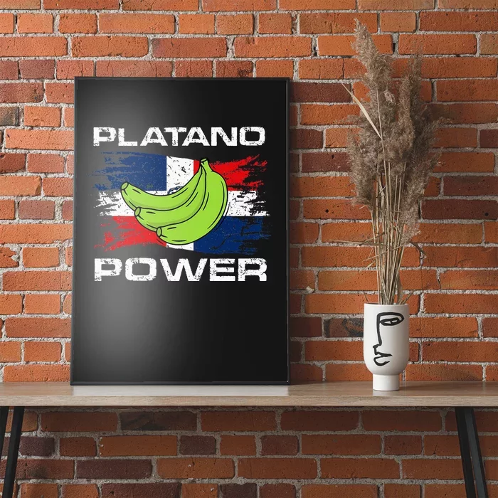 Platano Power Dominican Republic Flag Design Poster