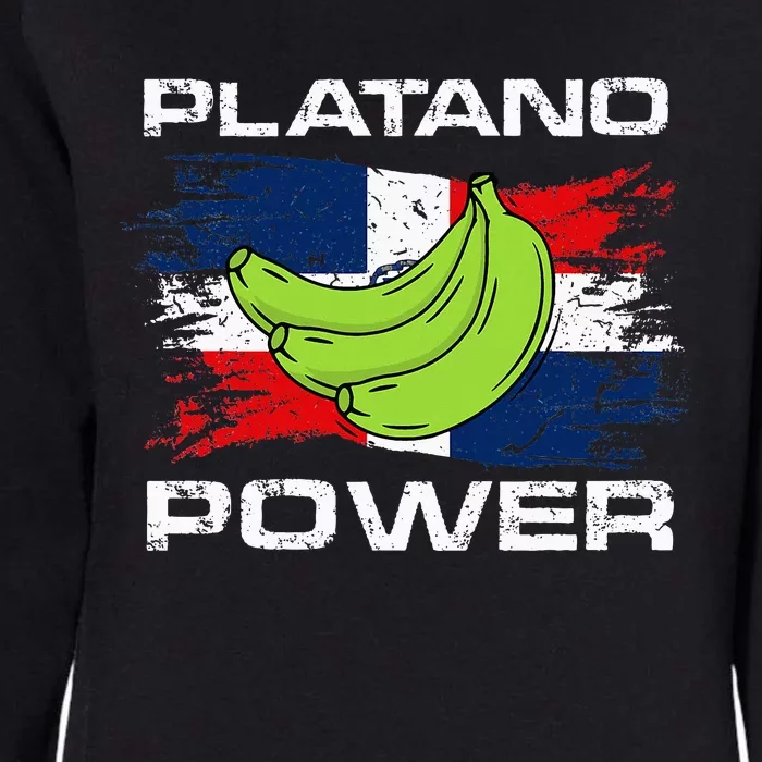 Platano Power Dominican Republic Flag Design Womens California Wash Sweatshirt