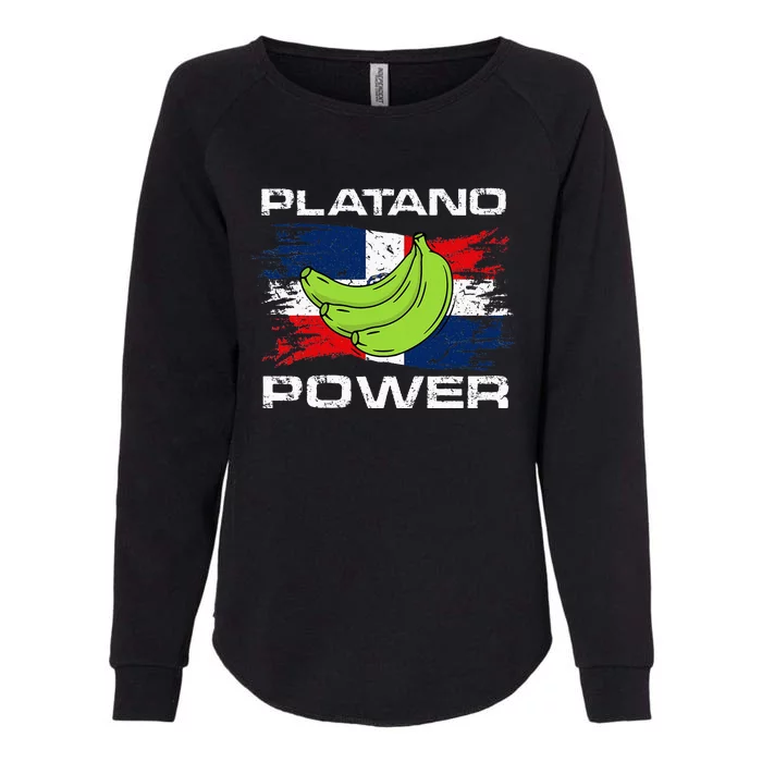 Platano Power Dominican Republic Flag Design Womens California Wash Sweatshirt