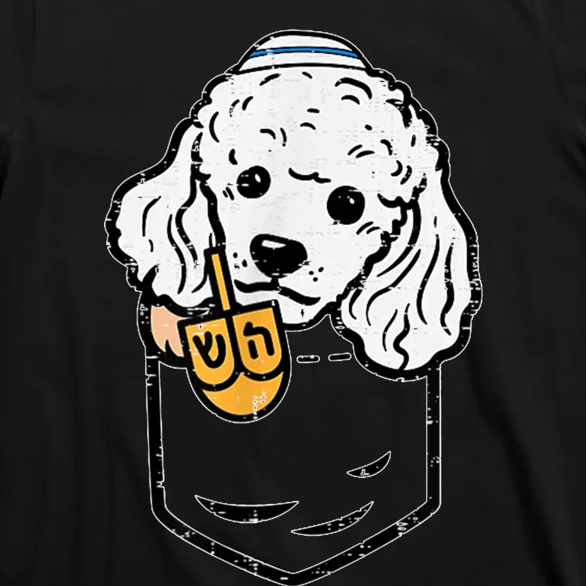 Pocket Poodle Dog Jewish Hanukkah Pajamas Chanukah Pjs T-Shirt