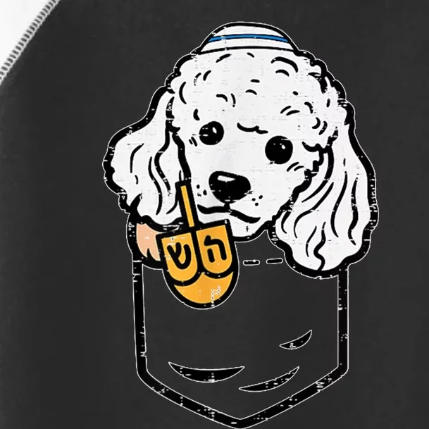 Pocket Poodle Dog Jewish Hanukkah Pajamas Chanukah Pjs Toddler Fine Jersey T-Shirt