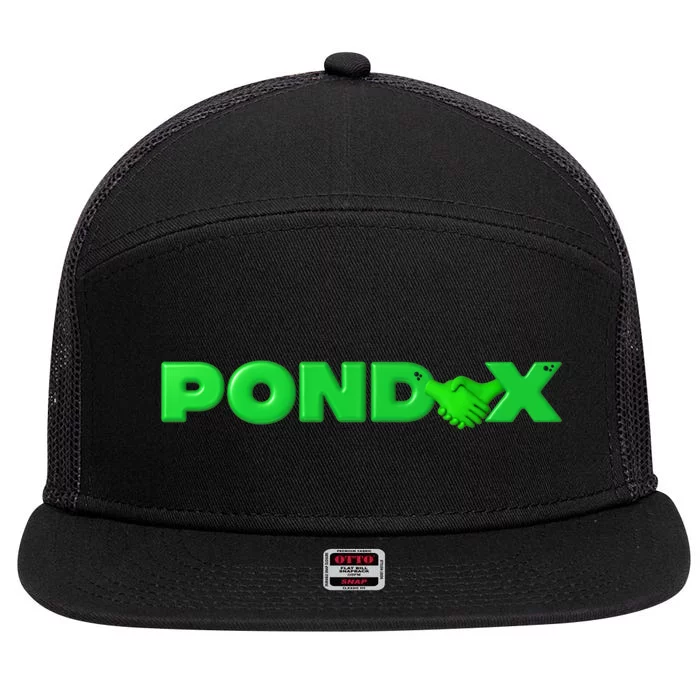 Pond0x Pond Dex Pondx Pondcoin Pndc Crypto Paulu 7 Panel Mesh Trucker Snapback Hat