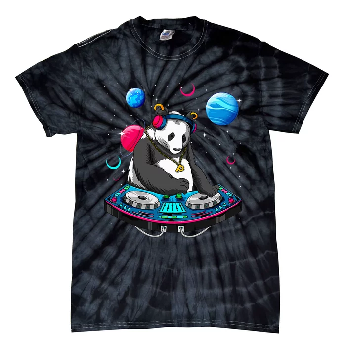 Psychedelic Panda DJEDM Raver Trance Music Tie-Dye T-Shirt