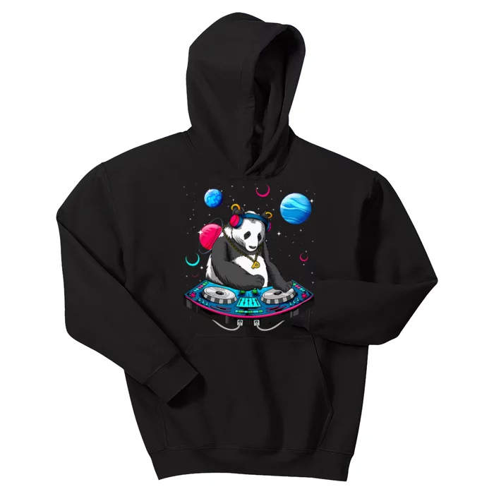 Psychedelic Panda DJEDM Raver Trance Music Kids Hoodie