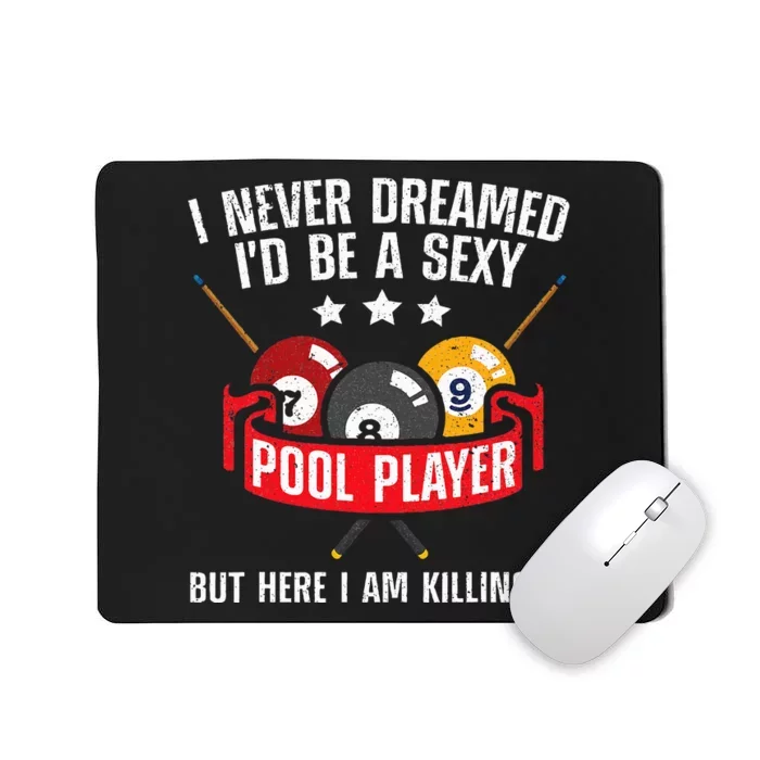 Pool Player Design Stylish and Trendy Billiards Gift Mousepad