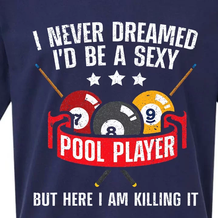 Pool Player Design Stylish and Trendy Billiards Gift Sueded Cloud Jersey T-Shirt