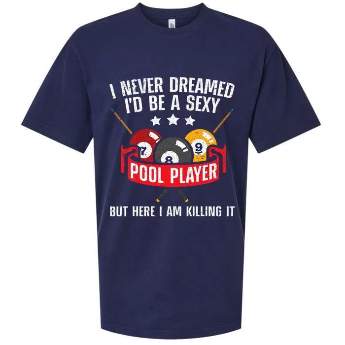 Pool Player Design Stylish and Trendy Billiards Gift Sueded Cloud Jersey T-Shirt