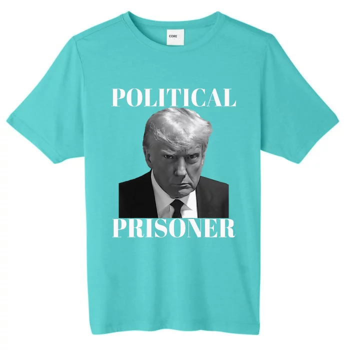 Political Prisoner Donald J Trump Black & White Mugshot ChromaSoft Performance T-Shirt