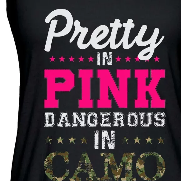 Pretty Pink Dangerous In Camo Hunter Ladies Essential Flowy Tank