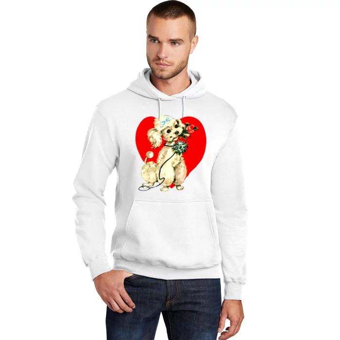 Poodle Puppy Dog Animal Heart Valentines Day Hoodie