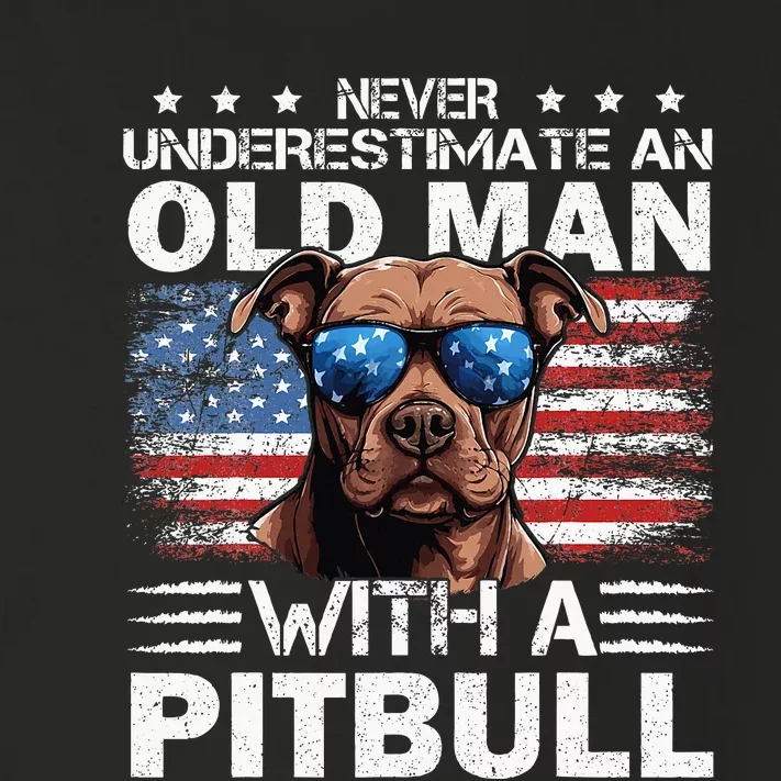 Pitbull Pittie Dog Breed Never Underestimate An Old Man Toddler Long Sleeve Shirt