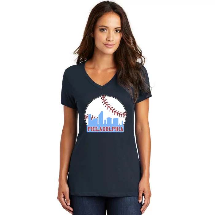 Phillies Philly Dancing On My Own Philadelphia Baseball Women's V-Neck T-Shirt