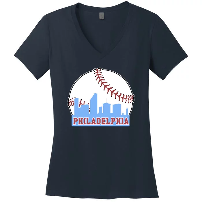 Phillies Philly Dancing On My Own Philadelphia Baseball Women's V-Neck T-Shirt