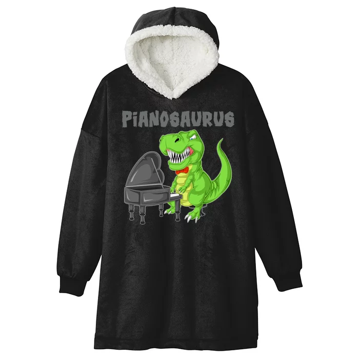 Pianosaurus Piano Dinosaur Hooded Wearable Blanket