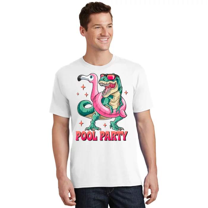 Pool Party Dinosaurflamingo Float Funny T Rex Gifts Tank Top T-Shirt