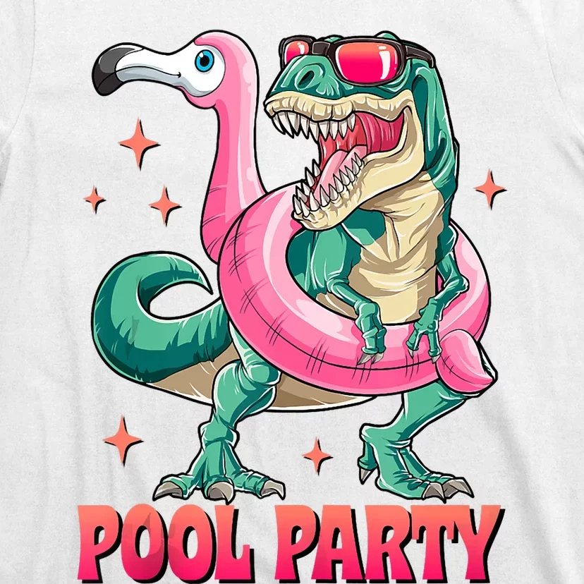 Pool Party Dinosaurflamingo Float Funny T Rex Gifts Tank Top T-Shirt