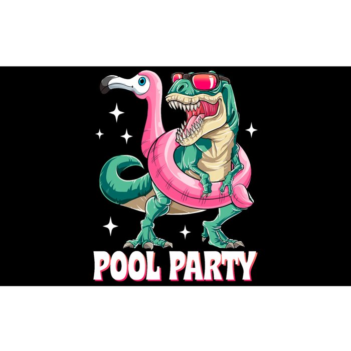 Pool Party Dinosaur Flamingo Float Funny T Rex Summer Bumper Sticker