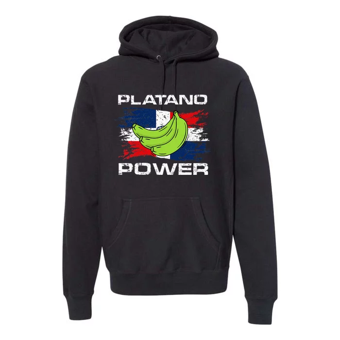 Platano Power Dominican Republic Flag Design Premium Hoodie