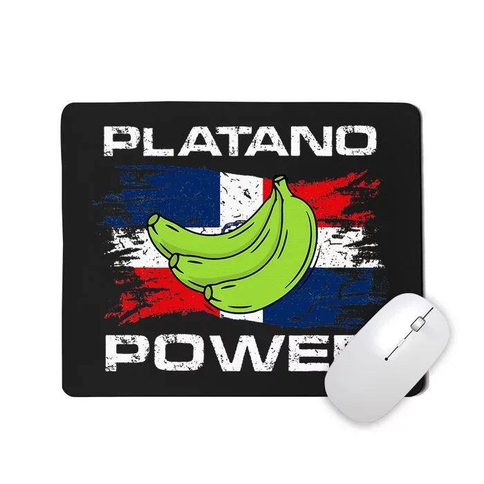 Platano Power Dominican Republic Flag Design Mousepad