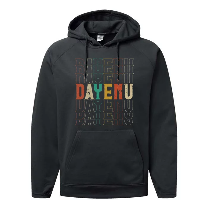 Pesach Passover Dayenu Enough Prayer Seder Jewish Performance Fleece Hoodie