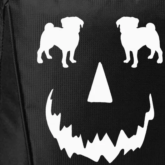 Pumpkin Pug Dog Halloween City Backpack