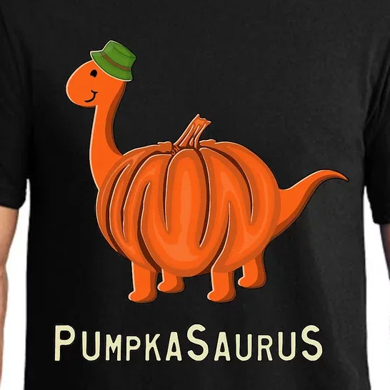 Pumpkasaurus Pumpkin Dinosaur Halloween Thanksgiving Pajama Set