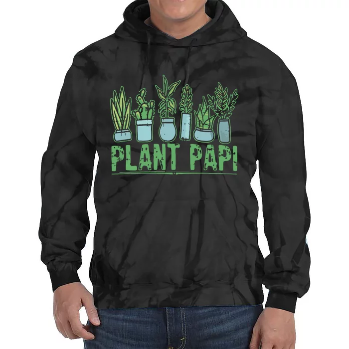 Plant Papi Daddy Father Gardener Gardening Fathers Day Tie Dye Hoodie