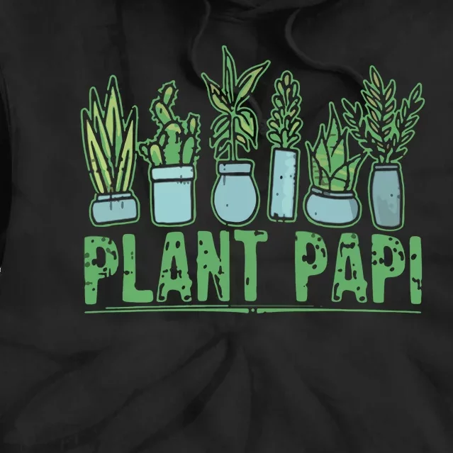 Plant Papi Daddy Father Gardener Gardening Fathers Day Tie Dye Hoodie