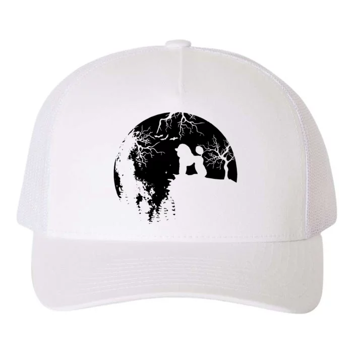 Poodle Pet Dog Fan Full Moon At Night Yupoong Adult 5-Panel Trucker Hat