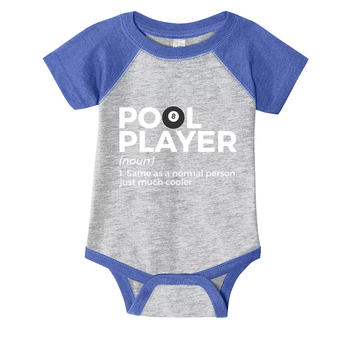 Pool Player Definition Funny Billiards Gift Infant Baby Jersey Bodysuit