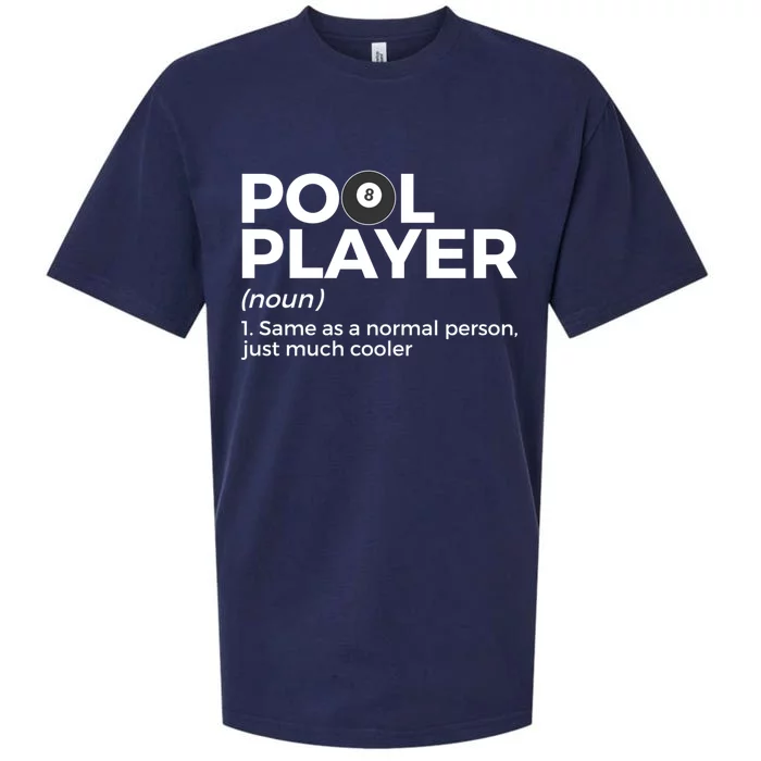 Pool Player Definition Funny Billiards Gift Sueded Cloud Jersey T-Shirt