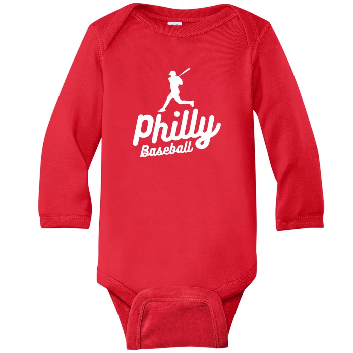 Phillies Philly Dancing On My Own Philadelphia Baseball Baby Long Sleeve Bodysuit