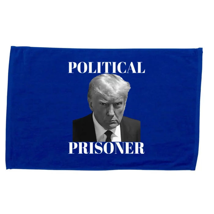 Political Prisoner Donald J Trump Black & White Mugshot Djt Microfiber Hand Towel