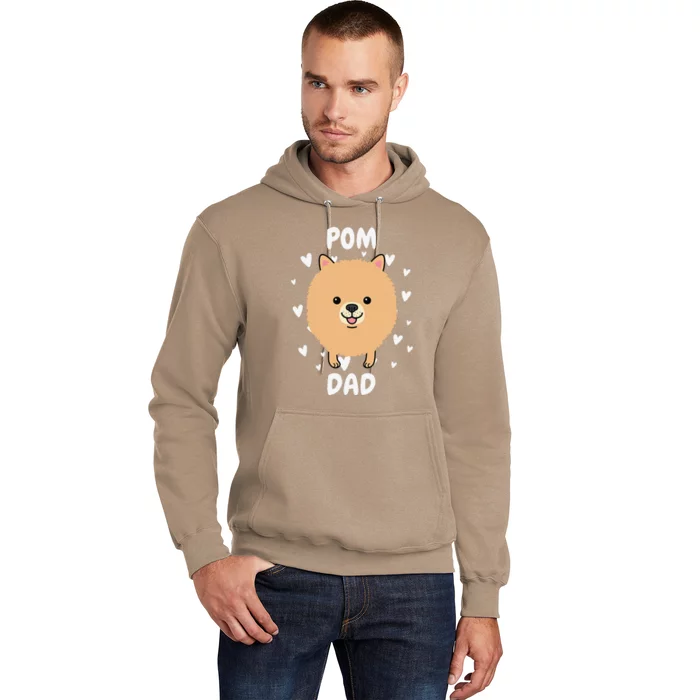 Pom Pomeranian Dad Papa Daddy Pa Father For Father’s Day Hoodie