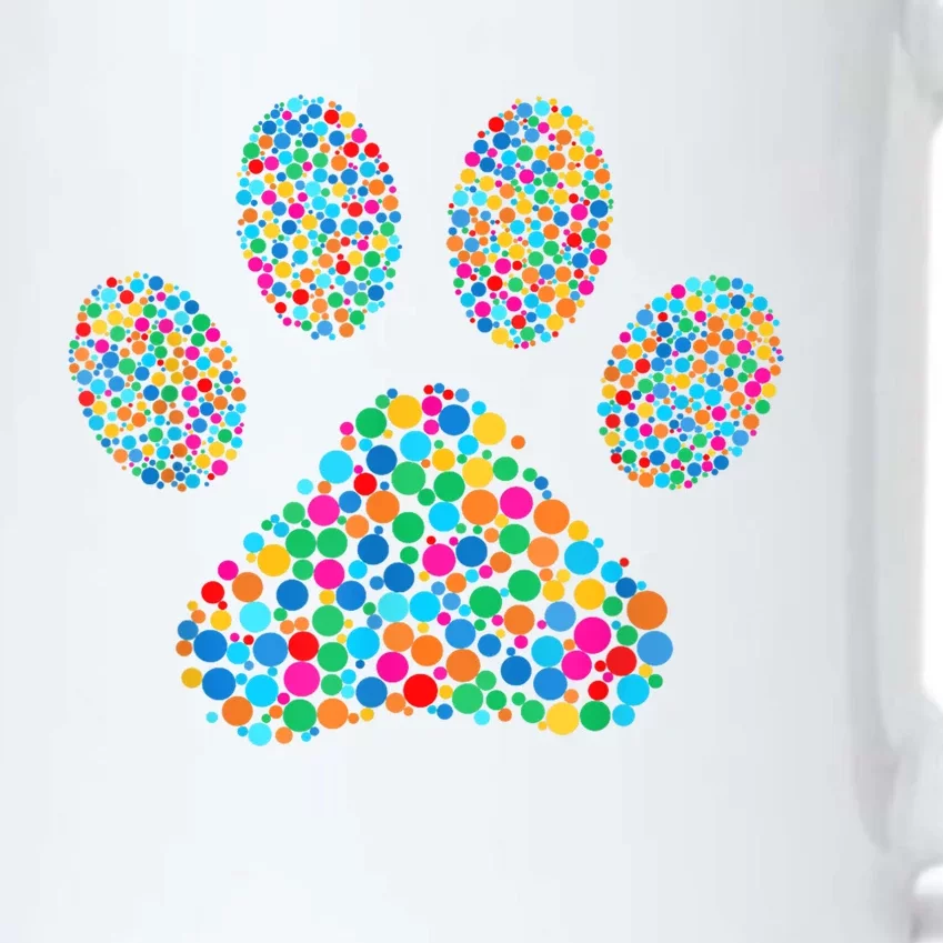 Paw Paw Dog Dot Day International Dot Day Polka Dot Gift Black Color Changing Mug